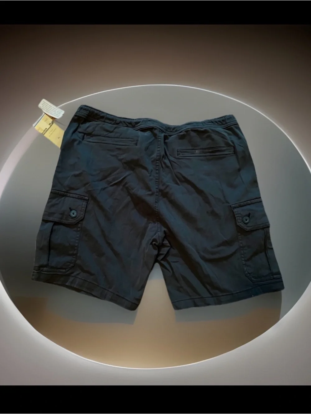 Sun + Stone Men's Cargo Shorts Elastic Waistband W/Drawcord 5 Pockets Sz XL